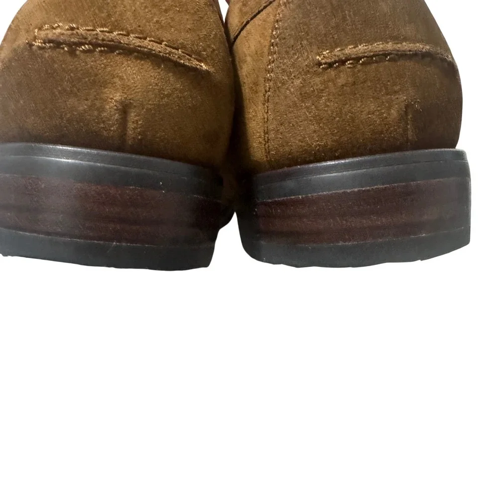 Lucky Brand Suede Loafers Mens 11M Brown NWOT Slip On Apron Toe 115-20442